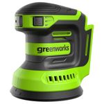 Эксцентриковая шлифмашина акк. Greenworks OS325, 24V, 125 мм, 5000-8000-11000 об/мин, амплитуда 2.4 мм, без АКБ и ЗУ (3100907)