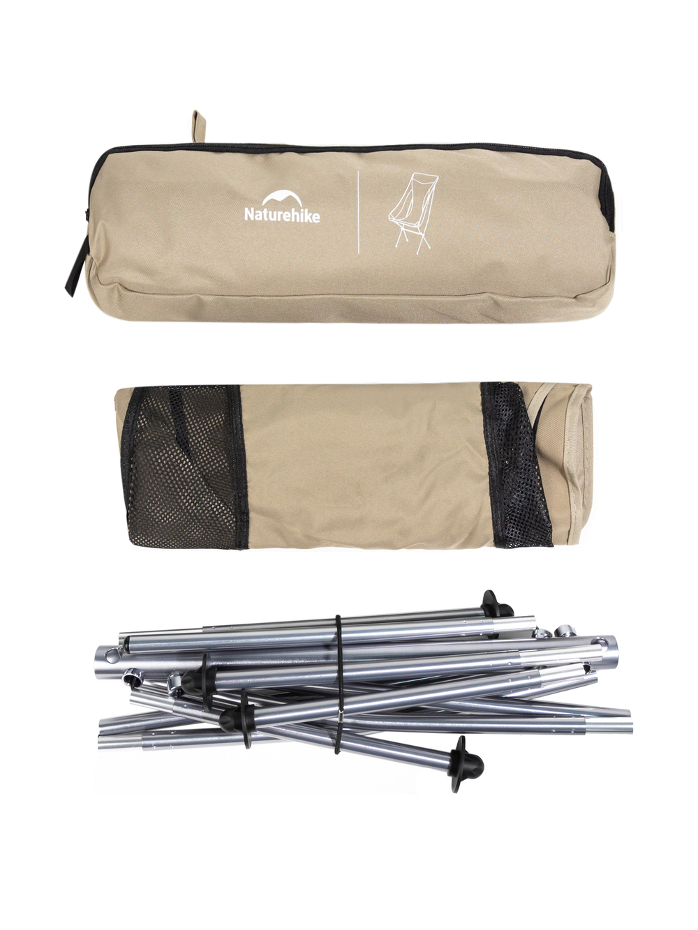 Кресло складное Naturehike L04, размер L, коричневое (CNK2450JJ015)