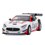 Модель 1:32 Maserati Gran Turismo MC GT4, белый, инерция, свет, звук, откр. двери