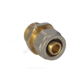 Муфта МП латунь никель обжим Дн 26х3/4" НР ГОСТ 32415-2013 7001 Aquasfera 7001-05