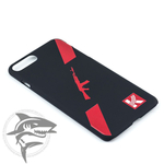 Чехол для телефона iPhone 7/8, черный с красным силуэтом АК