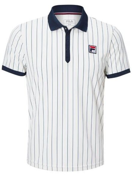 Мужское теннисное поло Fila Polo Stripes "Björn" M - белый