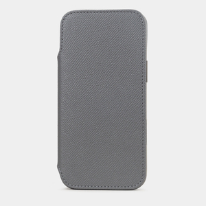 Чехол для iPhone 16 Pro Max из кожи сафьяно, серого цвета