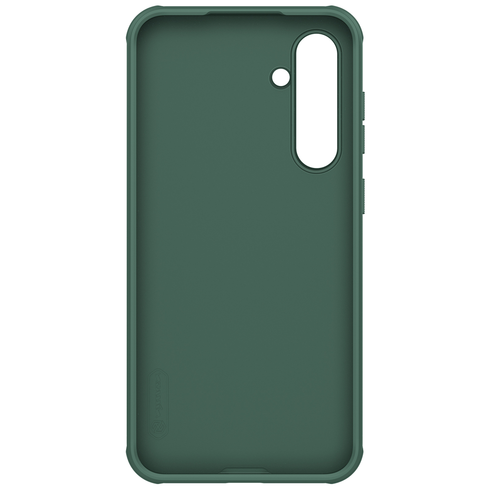 Усиленный чехол зеленого цвета (Deep Green) от Nillkin для Samsung Galaxy S23 FE, серия Super Frosted Shield Pro