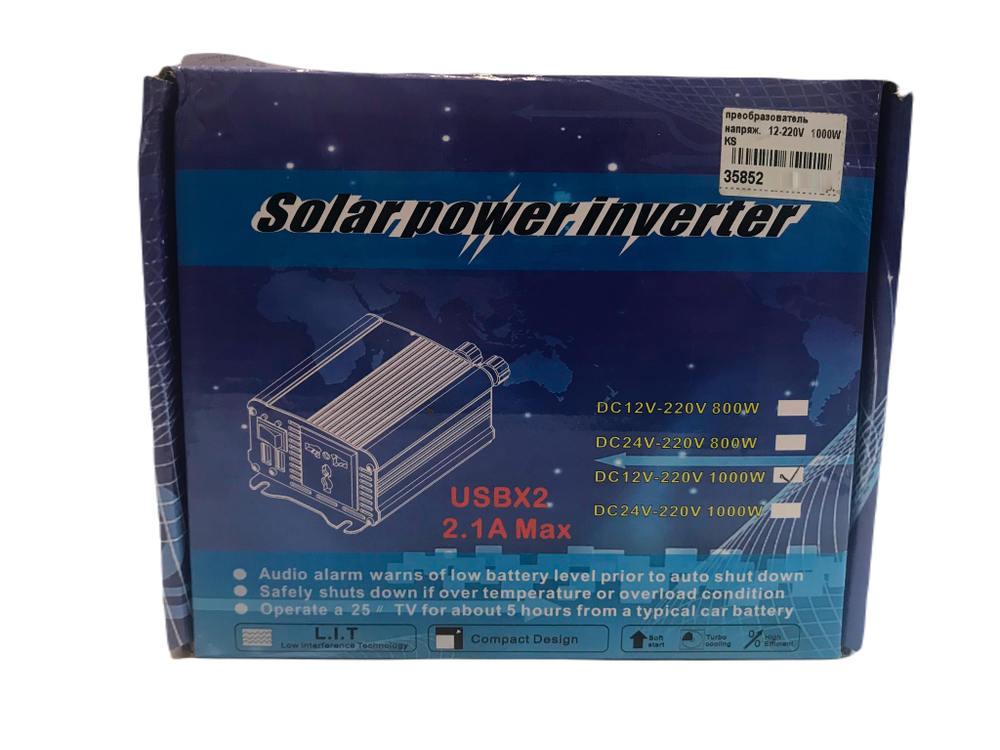 Преобразователь напряжения KS A12-1000W 12-220V 1000W