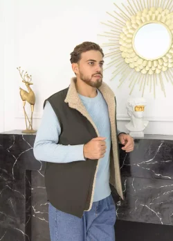 жилет из овчины мужской