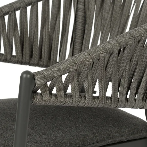 Плетеный стул Lazare, серый алюминий