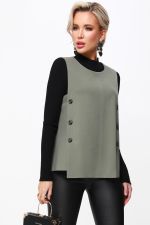 Жилет с декоративными пуговицами свободный DStrend (Акция)