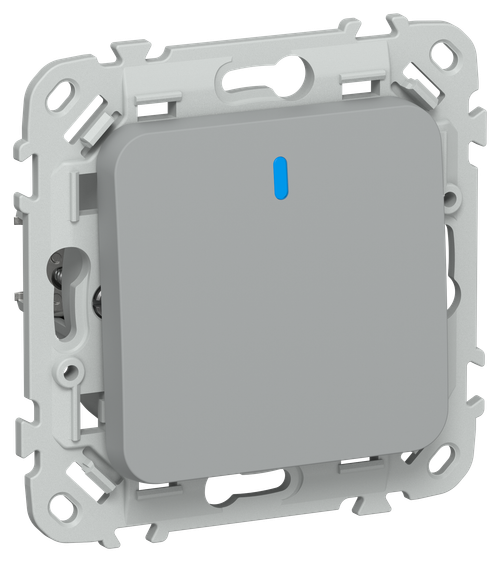 FLITE Выключатель 1-клавишный с индикацией 10А ВС11-1-1-ФлС серый IEK