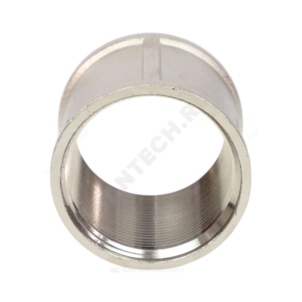 Муфта латунь никель Ду 32 (1 1/4") ВР/ВР VALFEX VF.170.N.114
