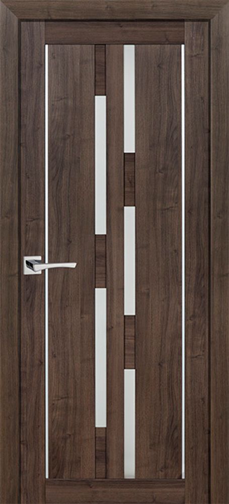 Дверь PS-33 / Цвет Орех пасадена / белый сатинат / Двери PROFILO PORTE