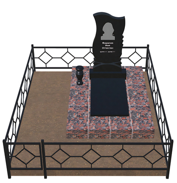 Готовое ритуальное сооружение 1,2м*1,8м (под ключ)