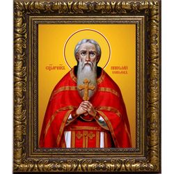 Николай Соколов священномученик пресвитер. Икона на холсте.