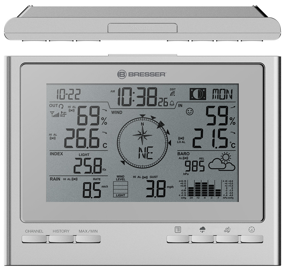 Метеостанция Bresser «7 в 1» ClimateScout Exclusive, серебристая