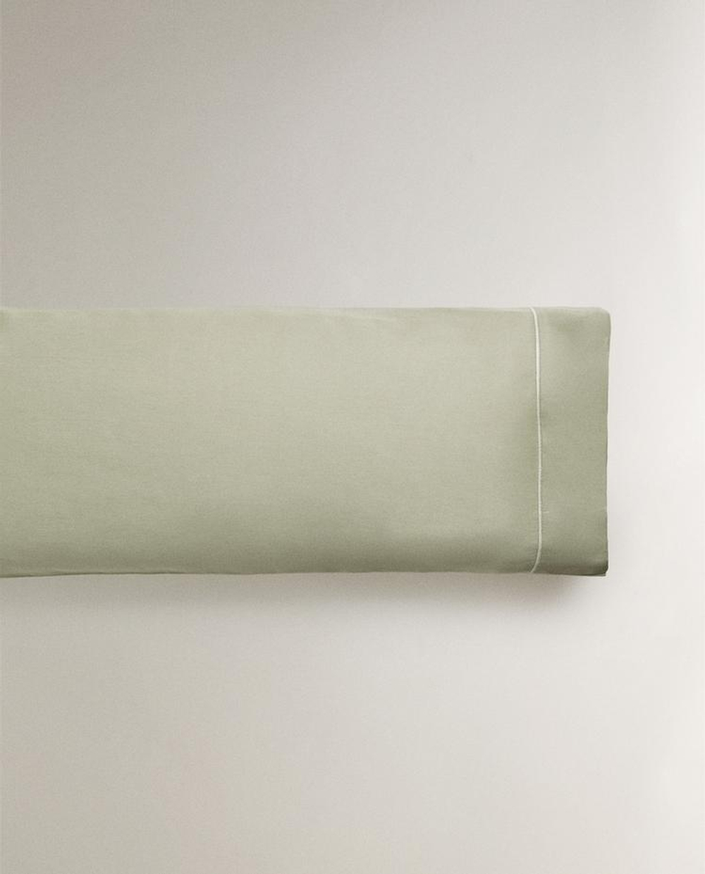 ZARA HOME (300 НИТЕЙ) НАВОЛОЧКА ИЗ ХЛОПКА, ЗЕЛЕНЫЙ