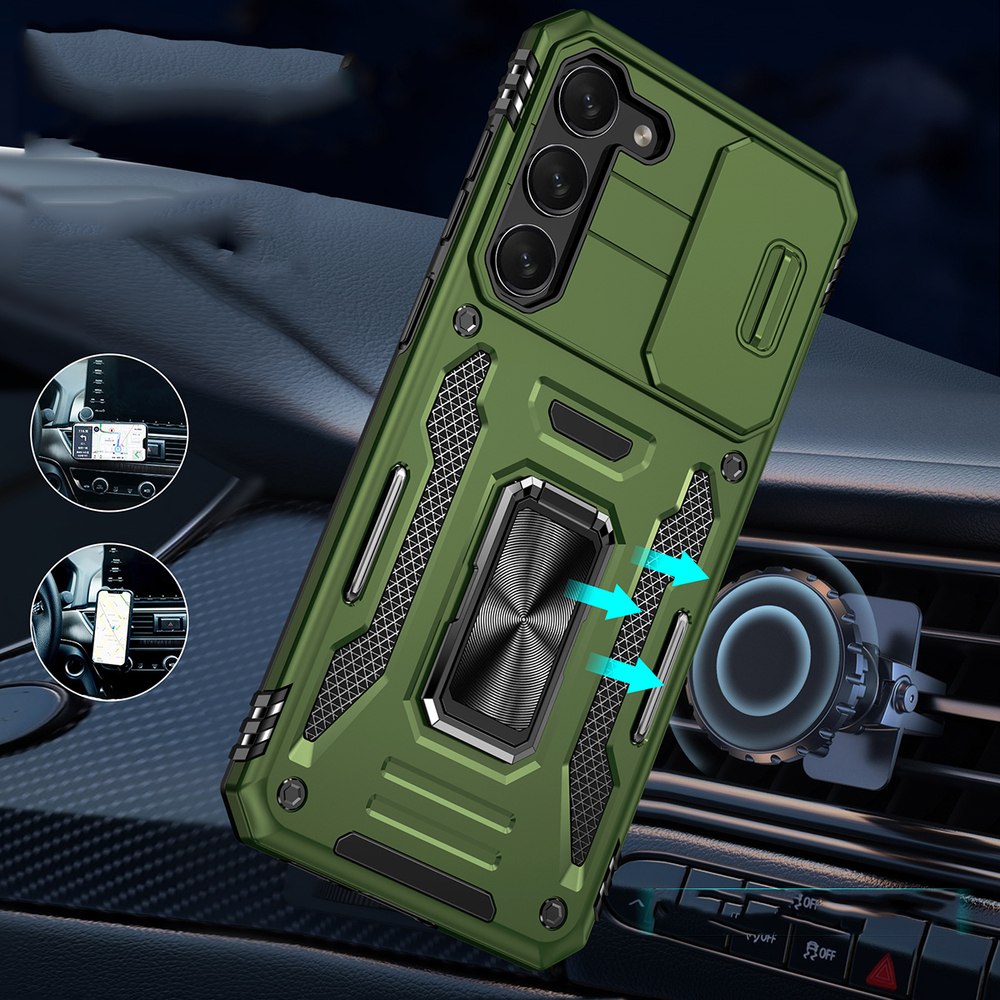 Чехол Safe Case с кольцом и защитой камеры для Samsung Galaxy S25
