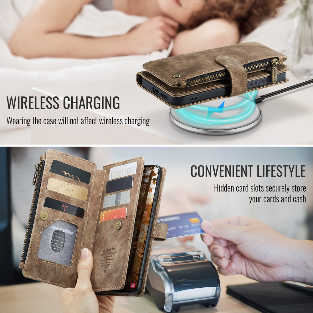 Многофункциональный чехол-кошелек CaseMe 3 in 1 Matte Wallet для Samsung Galaxy S26