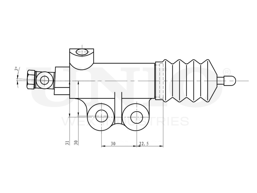 Цилиндр сцепления рабочий UNIO BRC-10506