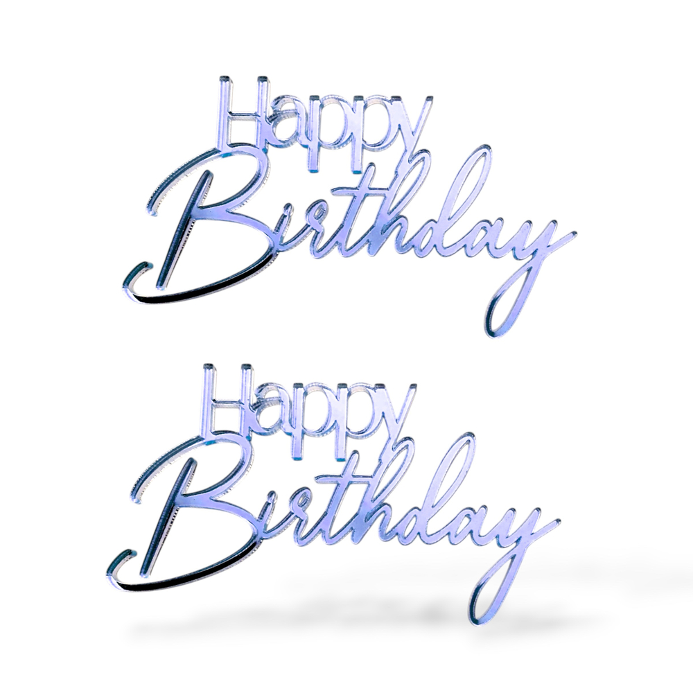 Топпер Мини Happy Birthday ТМ6220 7см 2шт акрил