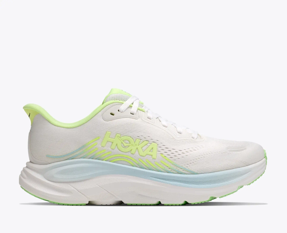 Женские кроссовки Hoka Clifton 11 - Frost / Neon Yuzu