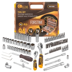 Набор инструментов 94 пр. 1/4''3/8''(6гр)(4-22мм) FORSTIME FT-4941-5DS-м