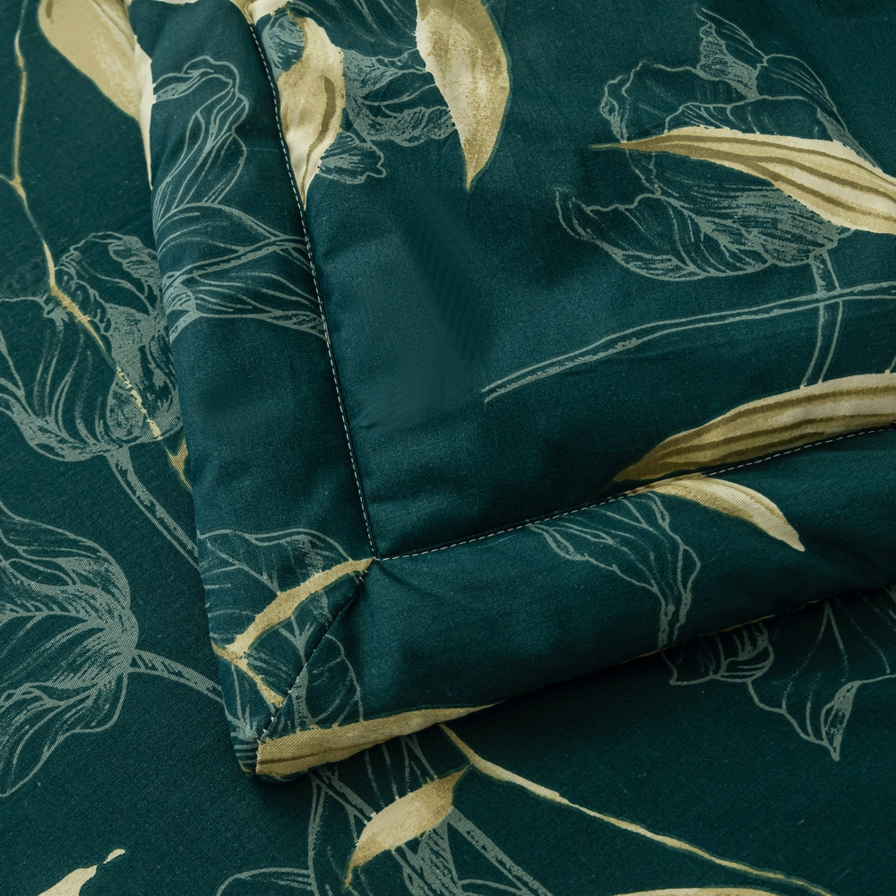 Комплект постельного белья Сатин с Одеялом 100% хлопок 160x80 на резинке OBR131