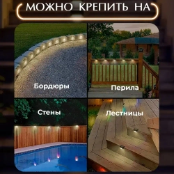 Светильник на солнечной батарее уличный / фонарики садовые на солнечных батареях 16 шт, цвет черный, Conflate