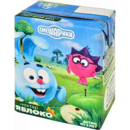 Напиток Смешарики Нектар яблоко 200 мл