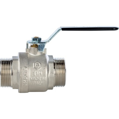 Кран шаровой (вода) полнопроходной STOUT 1 1/4" НР-НР ручка
