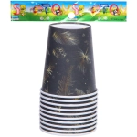 Стакан бумажный 0,2л в наборе 10 шт «Хвойная веточка», черный