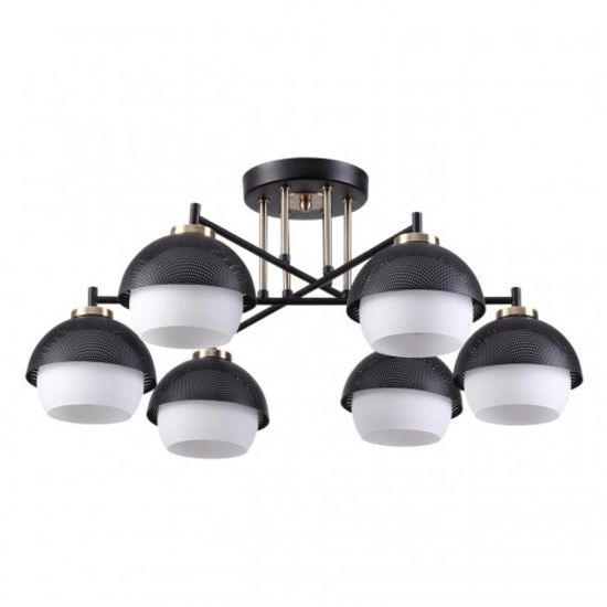 Люстра потолочная 6-ка 4456/6C Lumion LN20 157 черный, бронза, белый  E14 6*60W 220V JADE SALE