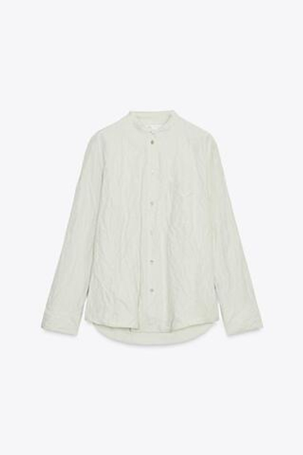 ZARA РУБАШКА В ПОЛОСКУ ИЗ ЖАТОЙ ТКАНИ — ZW COLLECTION, ПОЛОСКИ