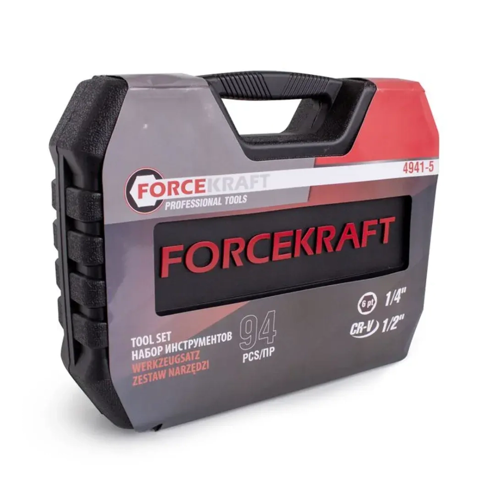 Набор инструментов 94пр. 1/2'',1/4''(6гр.)(4-32мм) Profi FORCEKRAFT FK-4941-5