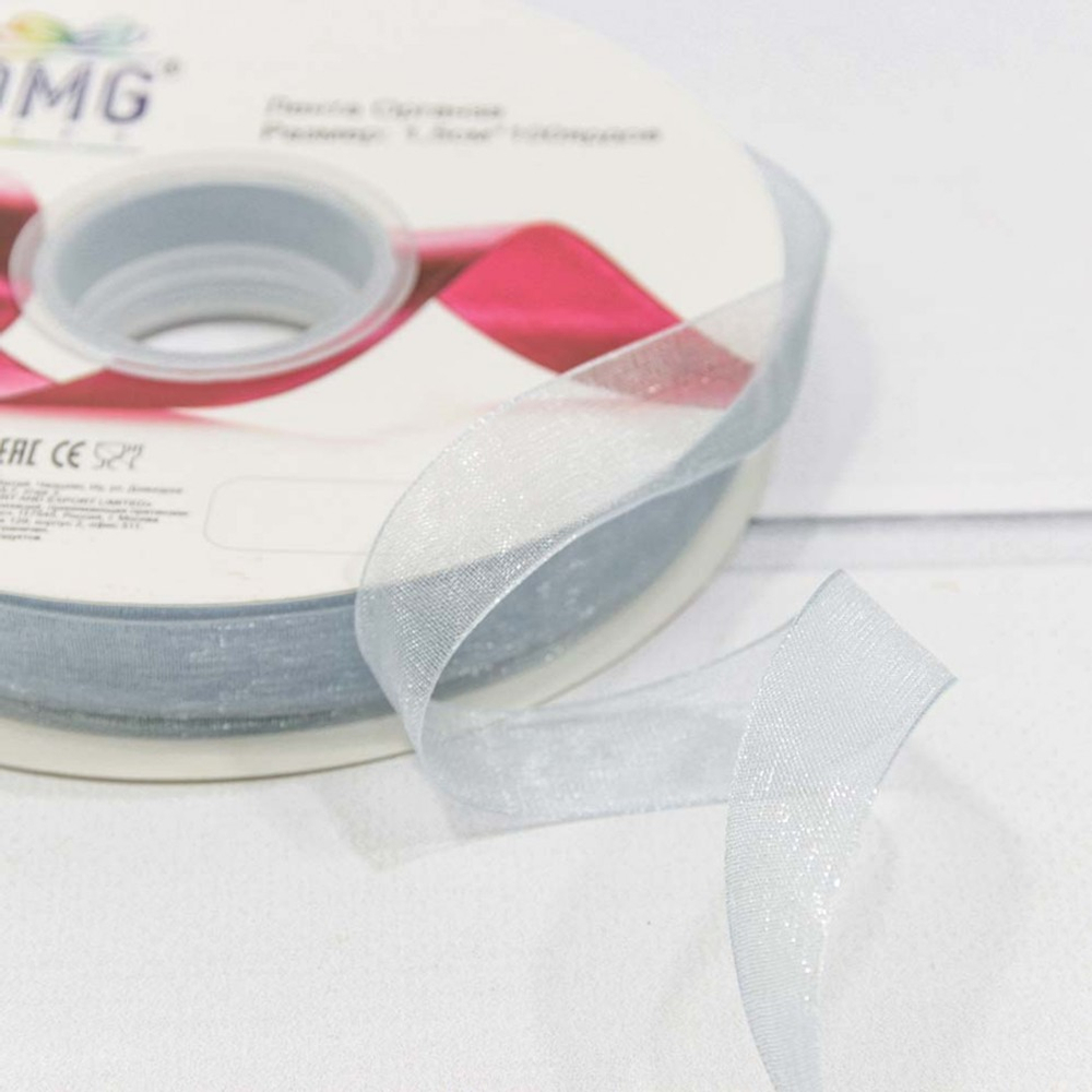 Лента Органза 1,5см х 110м (Голубой)