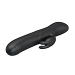 Черный вибратор-кролик 25см с вращением бусин Pretty Love Rabbit Vibrator Colin Black BI-014443