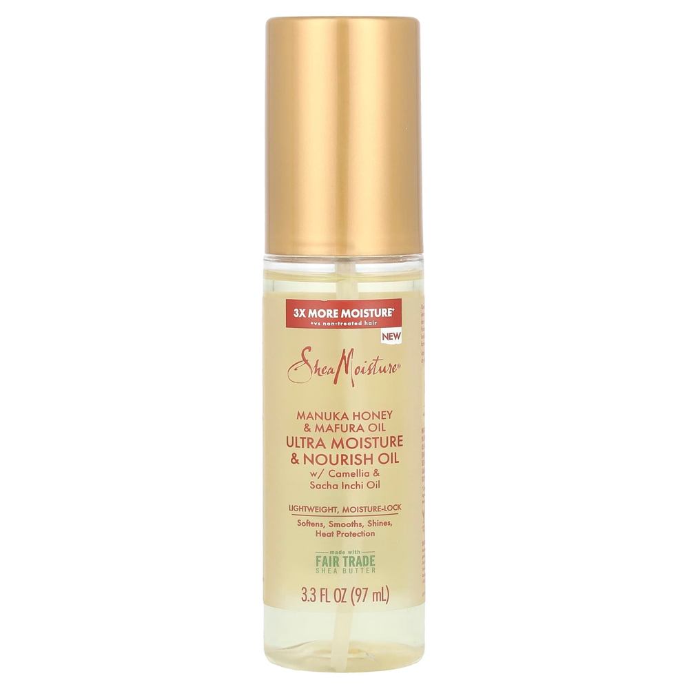 SheaMoisture, Мед манука и масло мафуры, увлажняющее и питательное масло, 97 мл (3,3 жидк. унц.)