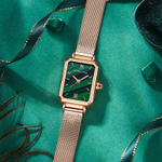 GEMMA GIRL Quartz Movement Steel Strap Watch Women"s Watch Green Dial