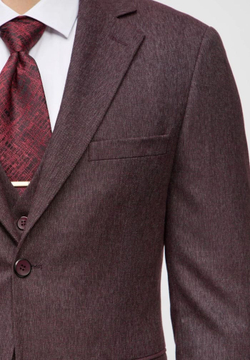 Мужской классический костюм (бордовый) В64