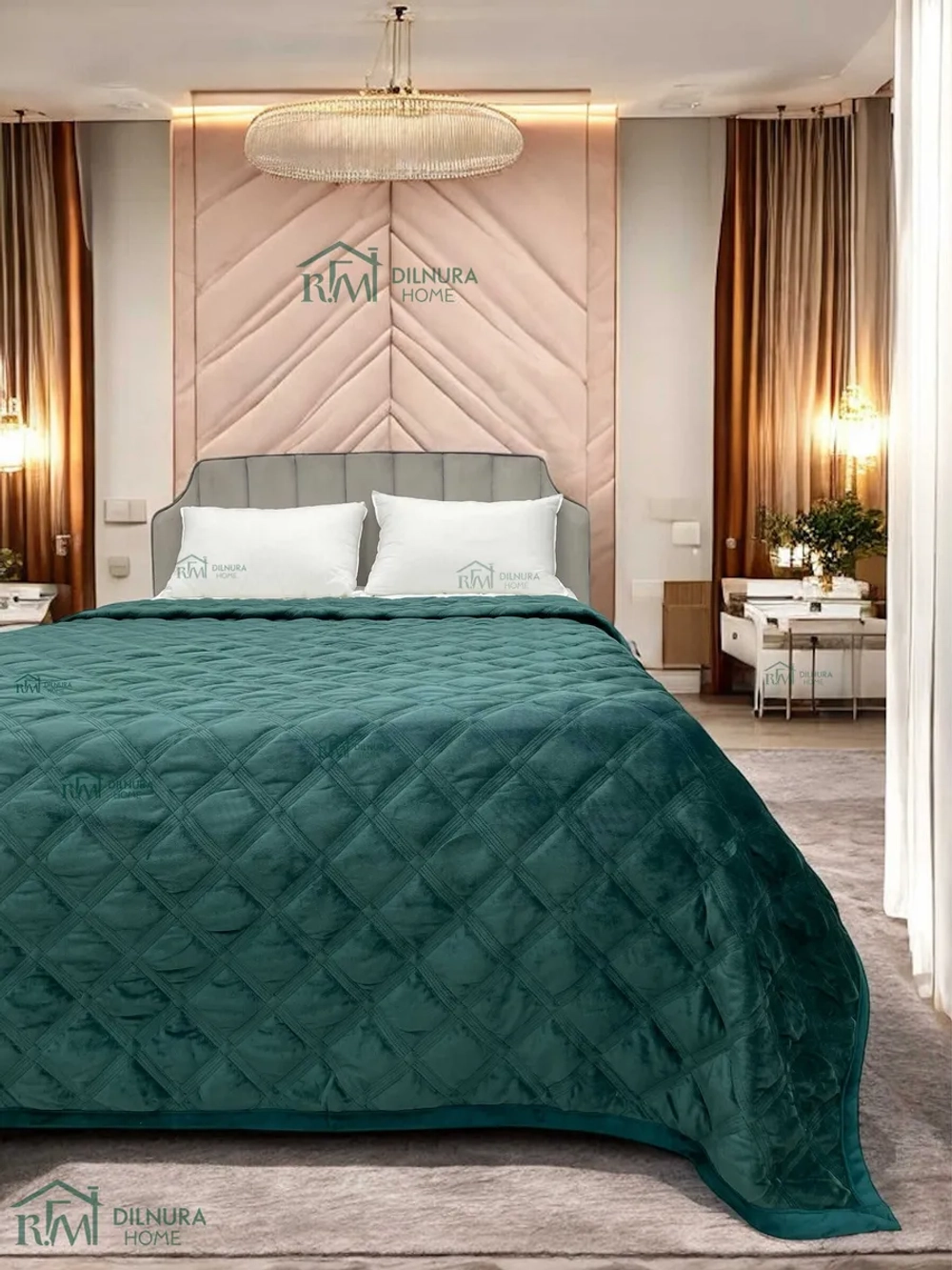 Покрывало 220х240 стеганое для кровати и дивана