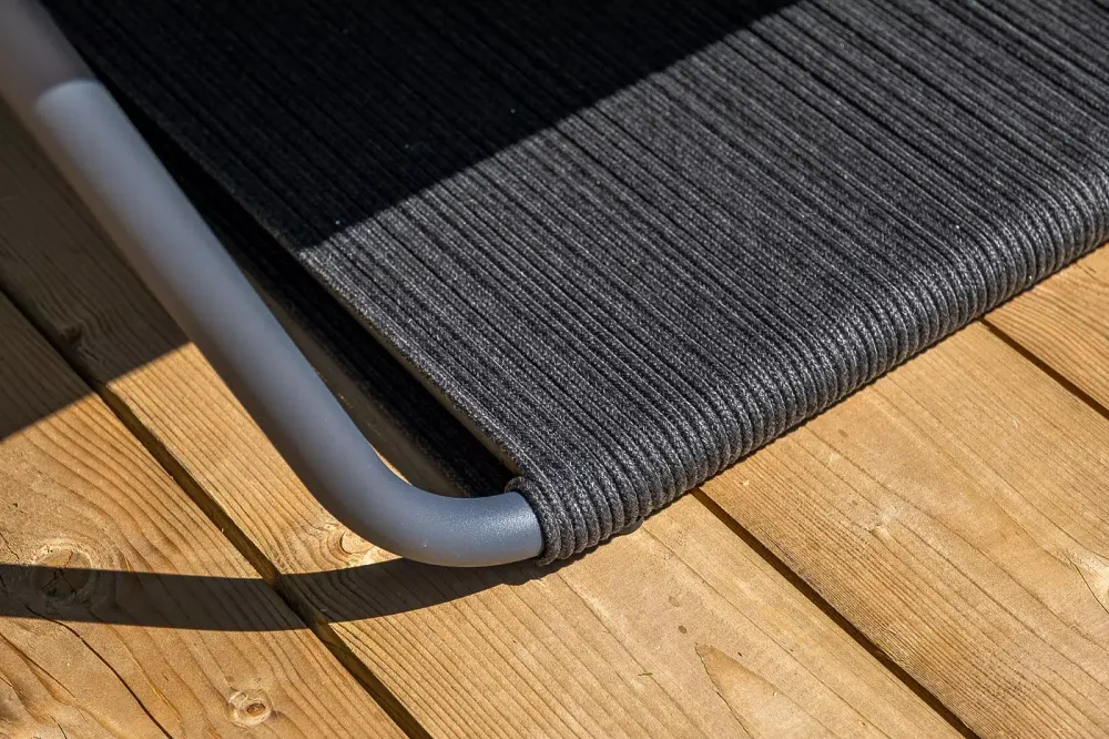 "Канны" модульная угловая лаунж-зона из роупа (веревки), цвет темно-серый