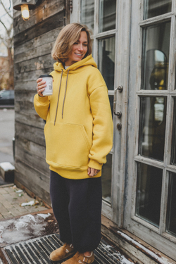 Худи классика с начесом, «Горчица»