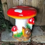 Сад.фигура Гриб-банкетка, 40 см (гипс)