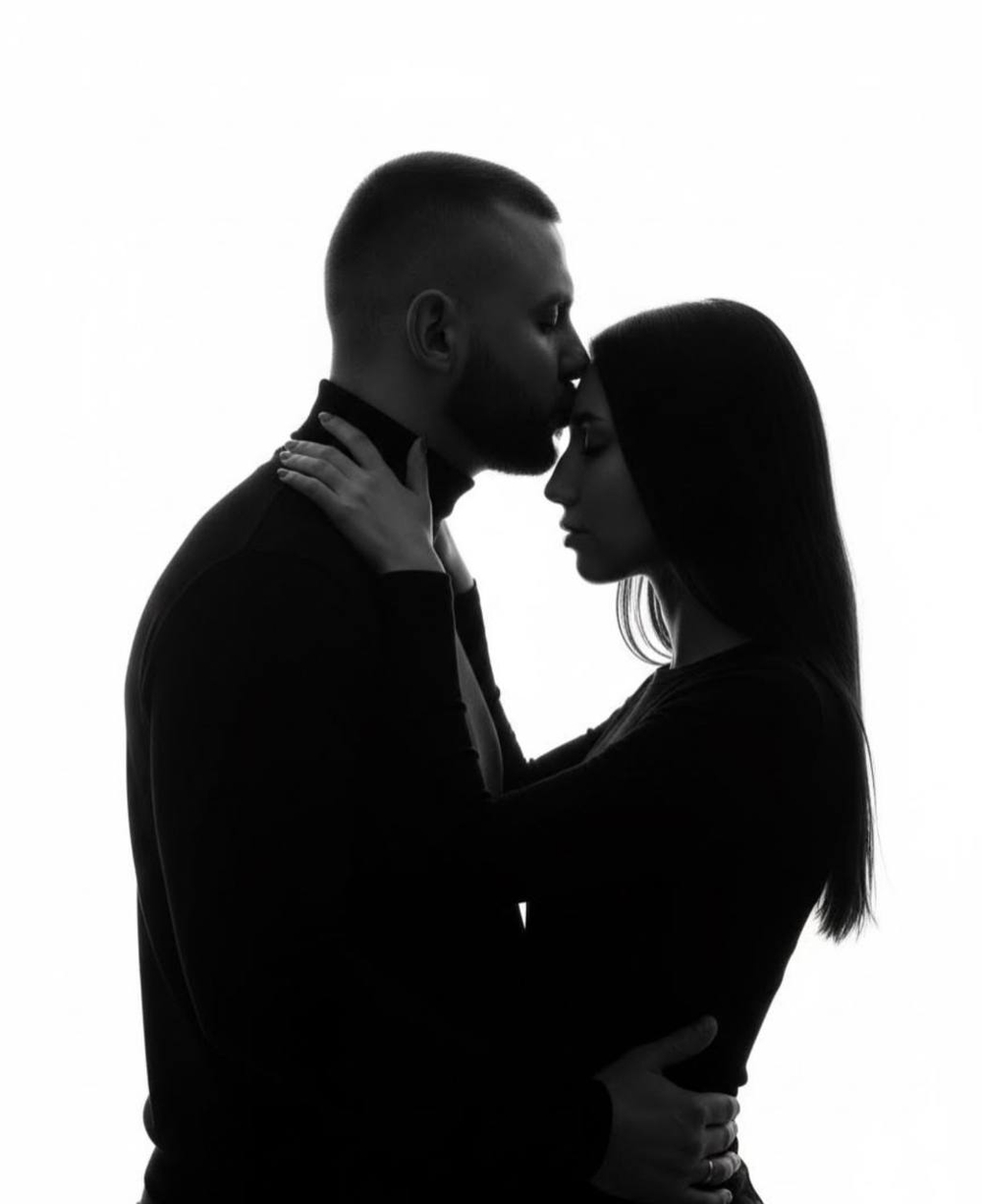 Студийная, белый фон