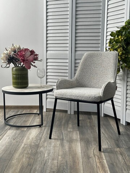 Стул М-City DISAUR Брио (Brio) Uf995-02, букле, Черный каркас