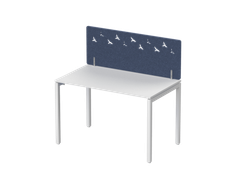 Экран фронтальный / боковой, с декором "Стая", без фурнитуры 80х1,2х50