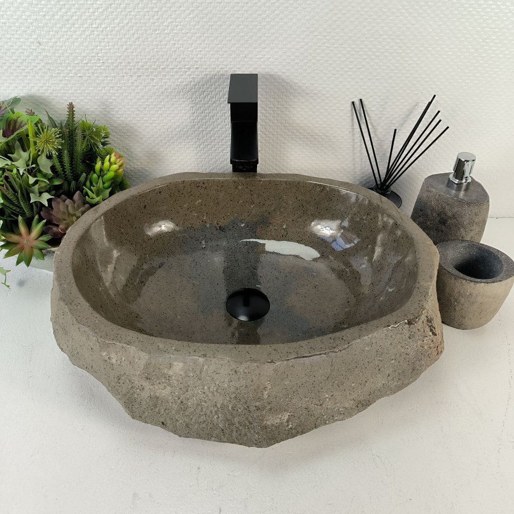 Каменная раковина из андезита Erozy Grey EA-05558 (52*41*16) 0034 из натурального камня