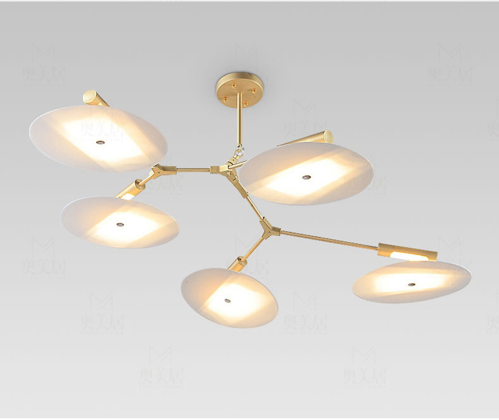 Ceiling design lamp  Branching Discs by Lindsey Adelman (11 lampshade ов,  Black)