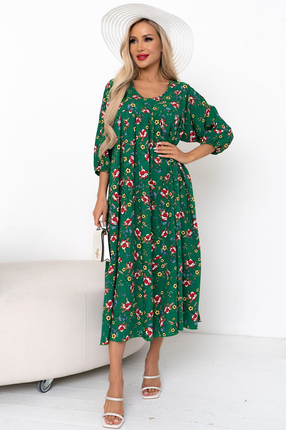 Платье Серенада (зеленый)-54р-р Р11-1044/20 Nikol