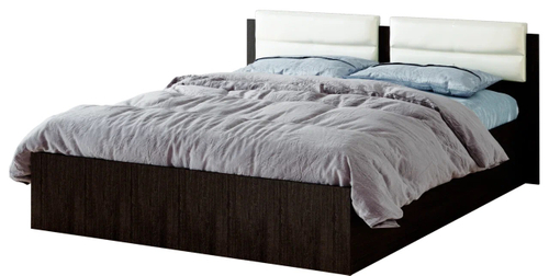 Фиеста кровать 1,6 м NEW (мягкая спинка, без основания) 1780*850*2060 венге/лоредоБТС