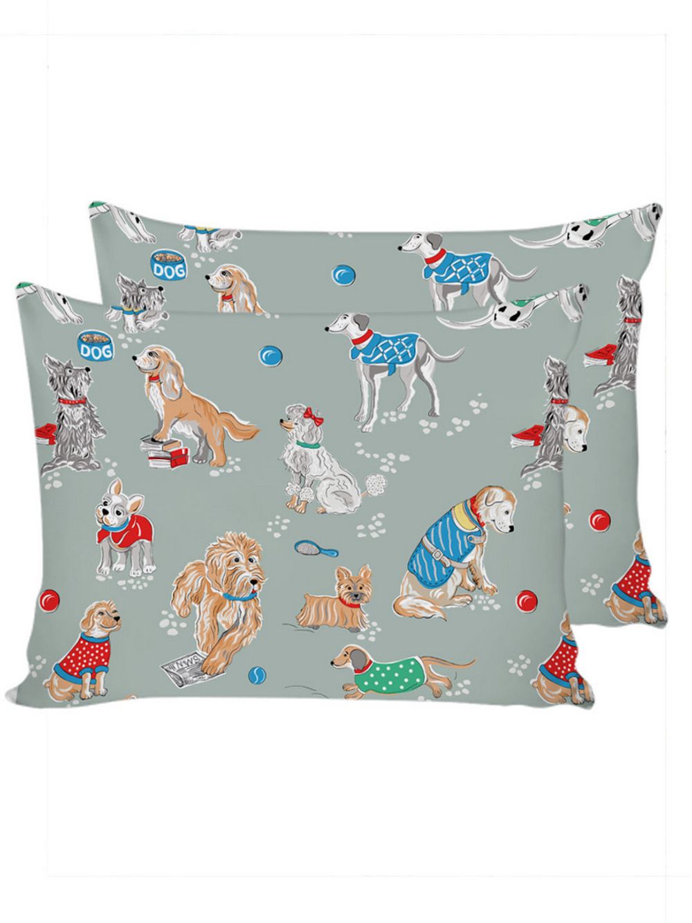 Наволочка комплект 2шт Сказка "Dogs on blue" 40х60 см, перкаль